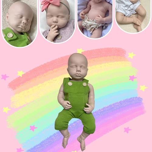 Oppaionaho Realistische 50,8 cm weiche Ganzkörper-Puppe aus solidem Silikon, 50 cm, lebensechte unlackierte Neugeborene, Kleinkinder, Mädchen, DIY, blanko Puppe – Bild 4