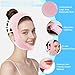 Skqi Face Lift V Line Lifting Jawline Shaper Chin Strap for Sleeping, Women Skin Sagging, Mouth Breath Jaw Retraction (Pink)