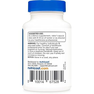 Nutricost Tudca 250mg, 30 Capsules (Tauroursodeoxycholic Acid) - Gluten Free, Non-GMO