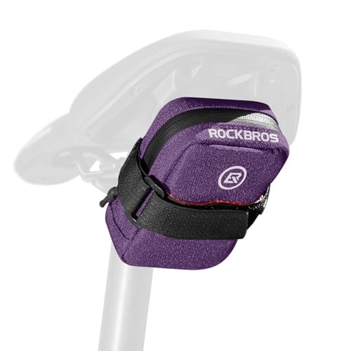 ROCKBROS Fahrrad Satteltasche Mini Tragbare Fahrradsatteltasche Kompakte Aufbewahrungstasche Rennrad Mountainbike-Satteltasche Fahrradausrüstung