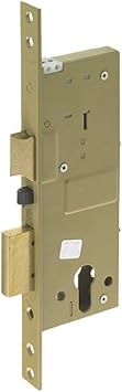 Electric Lock for Wood Door Art. 581 with Retraction Latch and Deadbolt Driven By Key, Mechanical Push Button and Remote By Low Voltage Electric Pulse 15W-12V. Front 23 Mm, 2 Way Latch. Finish