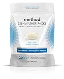 Method Power Dish Dishwasher Soap Packs, Free + Clear, 20 Load