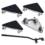 Upgraded Furniture Movers with Lockable Wheels, 360° Rotation Furniture Dolly Set with Furniture Lifter, 2800lbs Load Capacity Safe Dolly, for Moving Heavy Furniture Sofa Cabinet Refrigerator