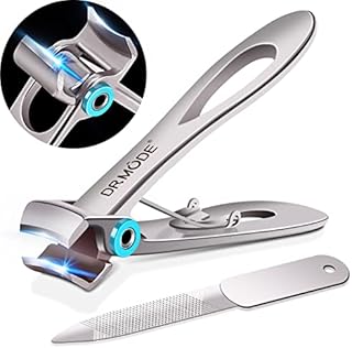 DRMODE Nail Clippers 16mm Wide Jaw Opening Nail Clippers for Thick Nails Sharp Curved Blade Toenail Clippers Heavy Duty Nail Cutter Large Fingernail Clippers for Men