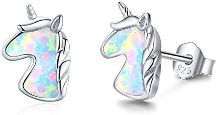 Girls Earrings 925 Sterling Silver Unicorn Hamster Dog Stud Earrings Animal Jewellery Gifts Jewelry for Women Daughter Teens