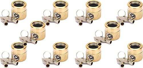Flow Security Systems The FaucetLock | Heavy Duty Brass Construction | Prevents Water Theft & Secures Outdoor Bibbs | Promotes Water Conservation | Keyed The Same | FSS 50 | 10 Pack