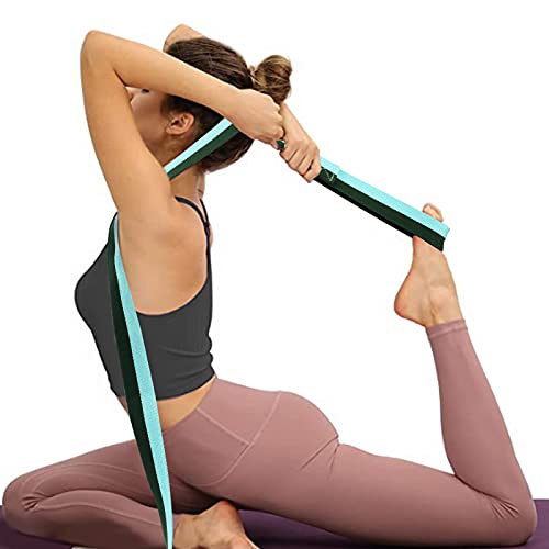 2 Packs Yoga Straps For Stretching, 8 Colors 6 Feet Extra Thick Yoga Belt Strap Stretching Strap Stretch Bands Webbing With Adjustable Metal D-Ring Buckle, Durable Premium, For Pilates, Fitness, Dance #TOP6