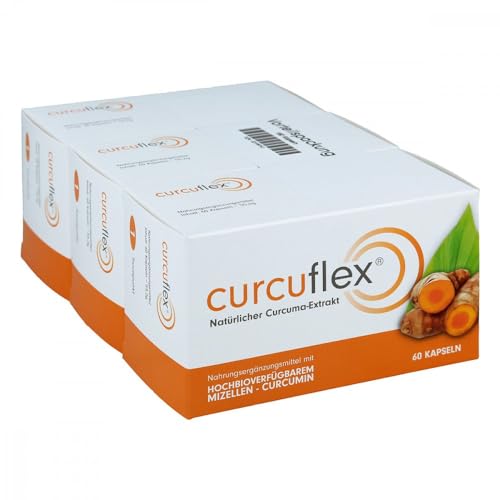 Curcuflex Curcuma-Extrakt Weichkapseln mit hochbioverfügbarem Mizellen-Curcumin, 180 Kapseln