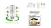 Produktbild Tassimo Latte Macchiato classico +Kaffee-Kapselständer für Tassimo, 48 Kapseln, Silber verchromt + Latte Macchiato Glas Set 6 Stück Barista stapelbar + 6 Edelstahllöffel