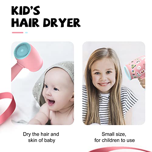 Kids Hair Dryer, Feekaa Kids Blow Dryer For Girls, Low Noise Gentle Heat For Kids Skin, Gift For Children's Birthday, Christmas Gift, Pink #TOP1