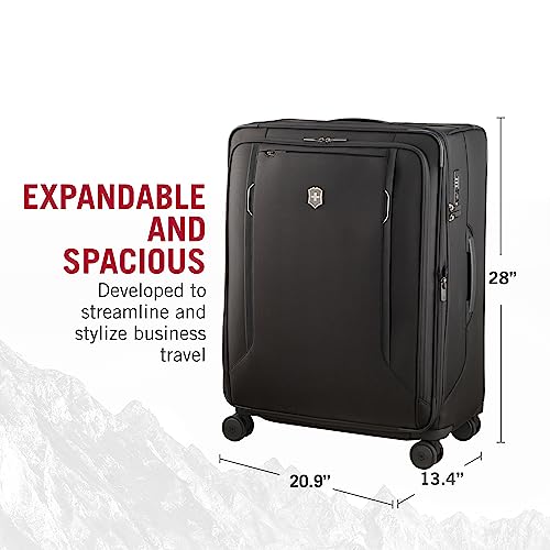 Victorinox Werks Traveler 6.0 Softside Large Case - Travel Luggage with Spinner Wheels - Suitcase with Combination Lock & Laptop Compartment - 104 Liters, Black - Thumbnail 2