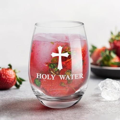 Cadeaux chrétiens : verre à vin drôle Jésus pour une confirmation
