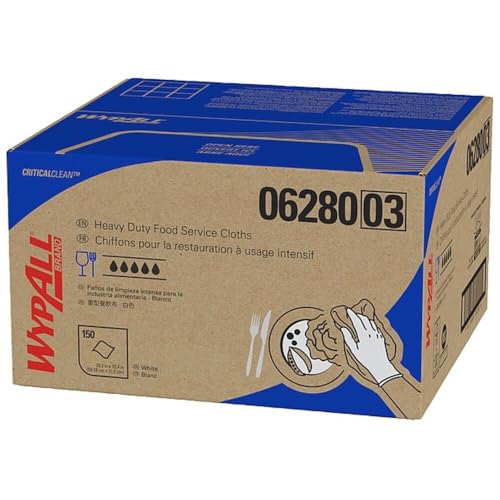X80 Foodservice Towel, Kimfresh Antimicrobial Hydroknit, 12 x 23.4, Unscented, White/Blue Stripe, 150/Carton