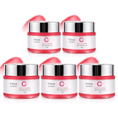 Image of VINR Lip Balm | Lip Balm for Dark Lips | Moisturizing Lip Treatment with Vitamin C + Shea Butter for Soft Lips | INFUSED WITH VITIS VINIFERA | Overnight Repair |15 gm Pack of 5