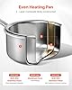 VEVOR 1.5 QT Saucepan, Stainless Steel Saucepan with Glass Lid, Multipurpose Nonstick Stainless Steel Small Cooking Sauce Pot with Ergonomic Handle, Friendly for Oven, Dishwasher, Induction Cooker #2