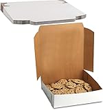 MT Products White Pastry Boxes - Size of 9' x 9' x 3' - (15 Pieces) Bakery Box No-Window - Lock Corner to Keep Muffins, Donuts, and Cookies - Made in the USA