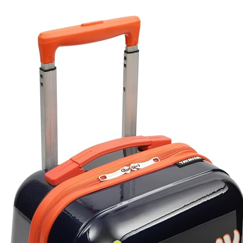 Image of YAYAVAR Superman Kids Trolley Suitcase - 45L | Hard-Sided Printed Cabin Luggage with 8 Wheels, Number Lock, Scratch Resistant, Lightweight Travel Bag (50cm)