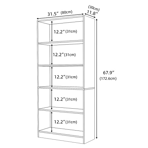 LZ-DONGMAN 5 Shelf Wood Bookcase LZ-03-5T の商品画像 1