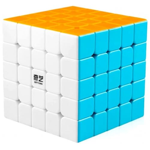 Image of QiYi QiZheng S2 5x5 Stickerless Speed Cube - Smooth & Durable 62mm Non-Magnetic 5x5x5 Puzzle Cube, Lightweight Design with Sturdy Build, Bright Colors for Beginners & Cubers