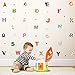 IARTTOP Adorable Animal Alphabet Wall Decal, Educational ABC Wall Sticker for Kids Bedroom Decoration, Lovely Letters Nursery Classroom Wall Art