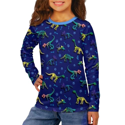 Image of Uourmeti Long Sleeve Tops for Boys Graphic T Shirts Teen Girls Active Pullover Tees