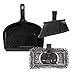 SWOPT 12" Dust Pan Cleaning Set, Indoor Cleaning Set Includes SWOPT Standard Angle Broom, 12" Dust Mop and Plastic Dust Pan