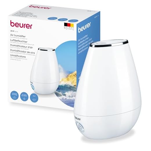 Beurer LB 37 luftfuktare med mikrofin ultraljudsatomisering, tyst nattläge, aromfunktion, vit