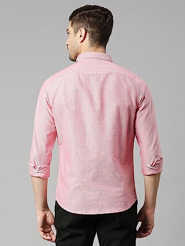 Image of Thomas Scott Men Premium Slim Fit Solid Cotton Twill Full Sleeve Shirt