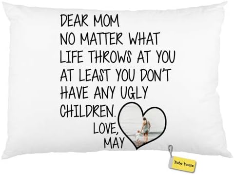 Best Mom Ever Custom Personalized Photo Mothers Day Birthday Gift for Mom Square Standard Size SofaCouchPillowcase Pillowslip Pillow Case Cover
