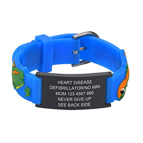 Personalized Medical Id Bracelet - Silicone Id Wristband With Medical Alert Badge For Women Kids Cute In Case Of Emergency Bracelets(5.1''-6.5'') #TOP18