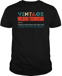 Vintage Welding Technician Knows More Than Job Title - Unisex Tee Black