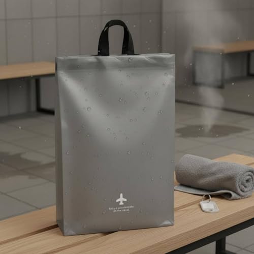 KiBcsLic Sac de Séparation Sec Humide Anti-Odeur, Noir, L – vue 5