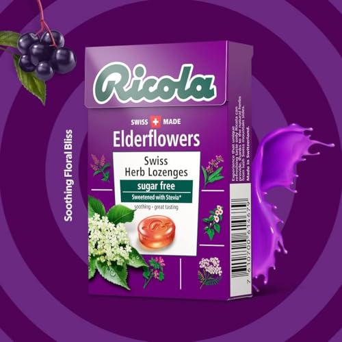 Image of Ricola Swiss Herb Lozenges - Elderflowers Sugar Free