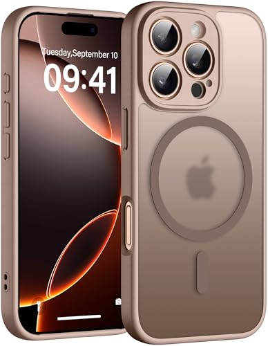 Helssitot für iPhone 16 Pro Hülle mit Magsafe, Militär-Grade Stoßfest Anti-Fingerabdruck Magnetisch Rückseite Matt Hülle...