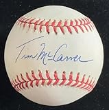 Tim McCarver Cardinals BB HOF Announcer Signed Baseball BECKETT - Autographed Baseballs
