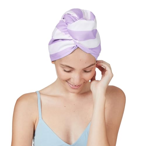 Dock & Bay Turban Hair Towel - for Home & the Beach - Super Absorbent, Quick Dry - Lombok Lilac, One...