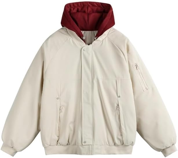 Hooded Cotton Padded Jackets for Men Women Thickened Outdoor Commuter Coats