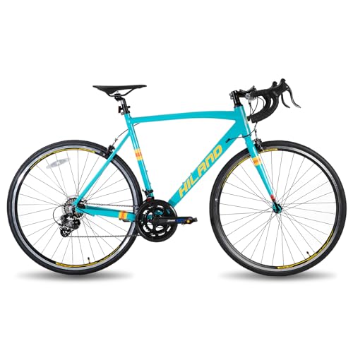 HH HILAND 700c Road Bike 14 Speed, Aluminum Frame Racing Bike, City Commuter Bicycle for Men Women