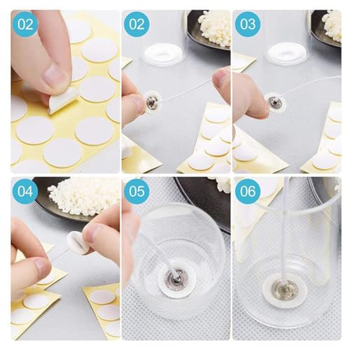 Paquete de 20 hojas adhesivas para base de vela miniatura 2