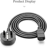 13A Fused UK Power Cable, 3 pin 1.5 Metre Mains Power Lead UK Plug Kettle Lead Universal AC Power Cord for LED LCD Smart TV, PC, Laptop, Monitors, Electric Kettles, Rice Cookers, etcs - Image 5