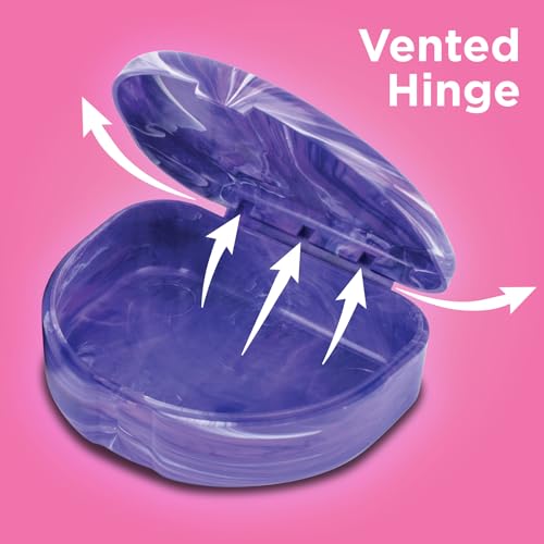 Practicon Marble Retainer Cases, Orthodontic Aligner Case, Mouth Guard Holder (3 Pack) (Pink Paradise)