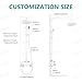 Aolemi Outdoor Shower Kit Outdoor Shower Fixtures Faucet System 2 Handle with 8 Inch Rainfall Shower Head and Handheld Sprayer Exposed Shower with Adjustable Height Shower Pipe Matte Black