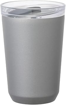 Kinto 20445 To-Go Tumbler, 12.2 fl oz 360 ml, With Plug, Silver