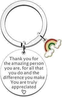 SDOFY Leaving Gifts for Colleagues Boss Friends Women Men Thank You Keyring Gift for Women Teacher Leaving Gifts for Women Men