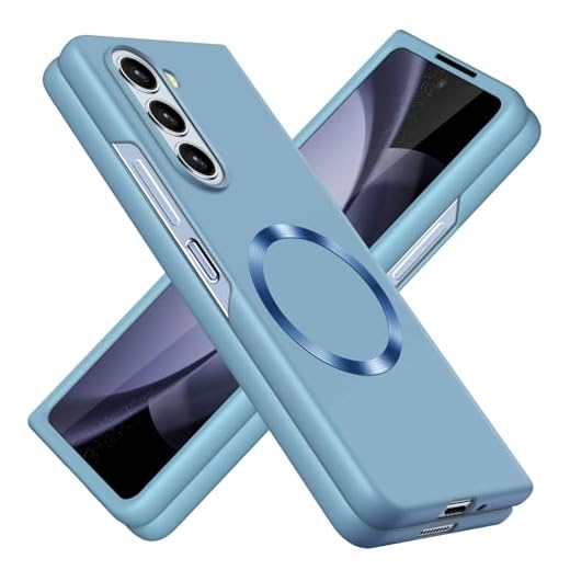 JUNAUTTB Capa para Samsung Galaxy Z Fold5 compatível com magnético, capa protetora rígida de policarbonato fosco ultrafina, com proteção de lente de câmera, capa de telefone de ajuste fino e durável