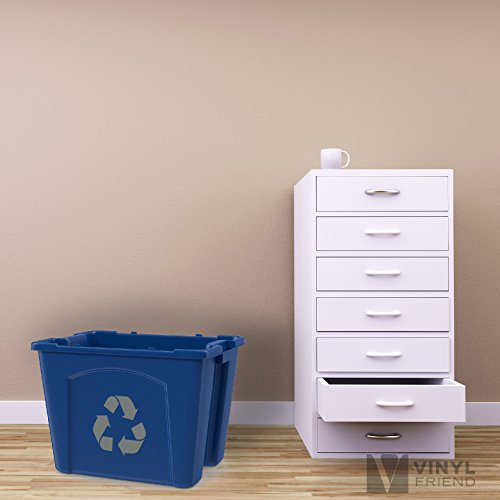 Recycle Symbol Sticker Decal (3In X 3In 2 Pack) To Organize Trash Cans Or Garbage Containers And Walls -Countour Cut - Xsmall Grey Sticker #TOP4