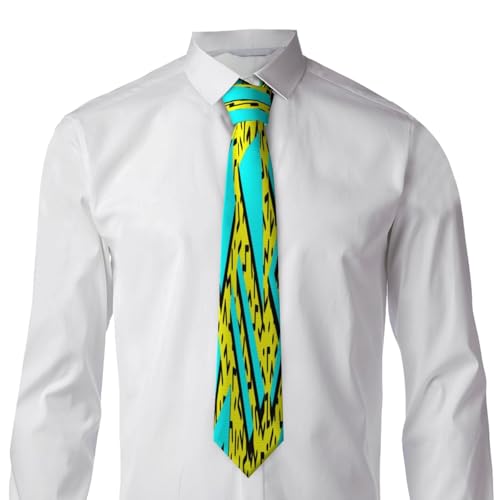 Memphis Style Men'S Classic Silk Smooth Tie, Suitable For Pairing With Formal Occasions4