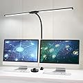 CeSunlight LED Desk Lamp with Two Heads, Clamp On Desk Lamps, 24W, 4000 LMS, CRI>90, 5 Color Modes (2600K-6500K), 10 Brightness Levels, Adapter Included