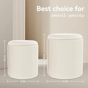 2pcroundvelvetottomanwithstorageupholsteredpouffootrestfordormbohocoffeetablestoolscutecircleottomanwithstoragemultifunctionalvelvetstorageottomanforlivingroombedroom Urban Country Home Decor 2pc round velvet ottoman with storage upholstered pouf foot rest for dorm boho coffee table stools cute circle ottoman with storage multifunctional velvet storage ottoman for living room bedroom urban country home decor