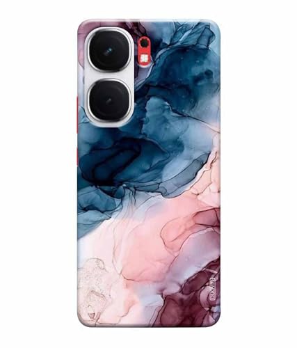 Dugvio Printed Colorful Hard Back Case Cover & Compatible for Vivo IQOO Neo 9 Pro 5G | I2304 | Blue and Pink Marble (Multicolor) - D6077
